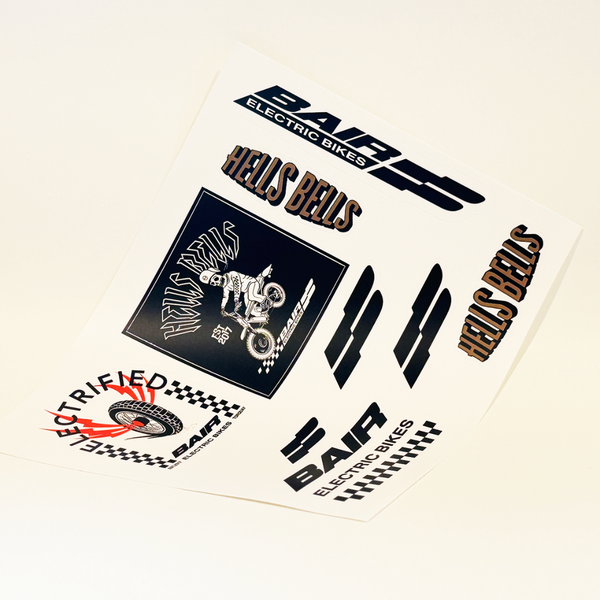Bair Bikes Sticker Sheet – Official E-Bike Brand Stickers Australia